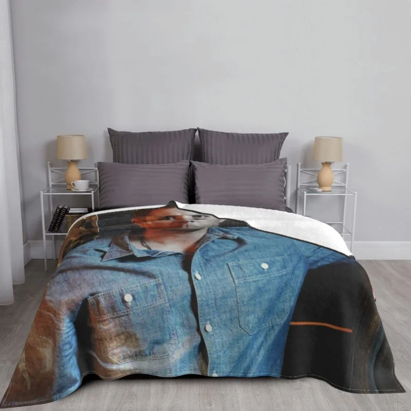 

natural TV Show Throw Blanket Comfortable Soft Flannel Autumn Dean Winchester Blanket for Sofa Couch Car Bed