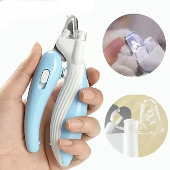 Safe Pet Nail Clippers with LED Light,Professional Claw Grooming Scissors Trimmer for Dogs Cats Rabbits,Stainless Steel Portable