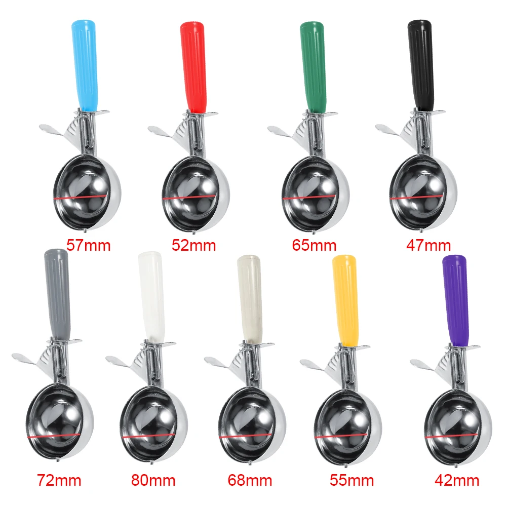 Practical Stainless Steel Fruit Ice Cream Scoop Spoon with Plastic Handle Kitchen Tool Hot Stainless Steel Ice Cream Scoop kitchen scoop