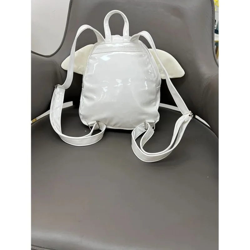 MBTI White Hello Kitty Backpacks for Women Plush Cute Harajuku Fashion Small Backpack Vintage 2024 New Commuter Daily Female Bag