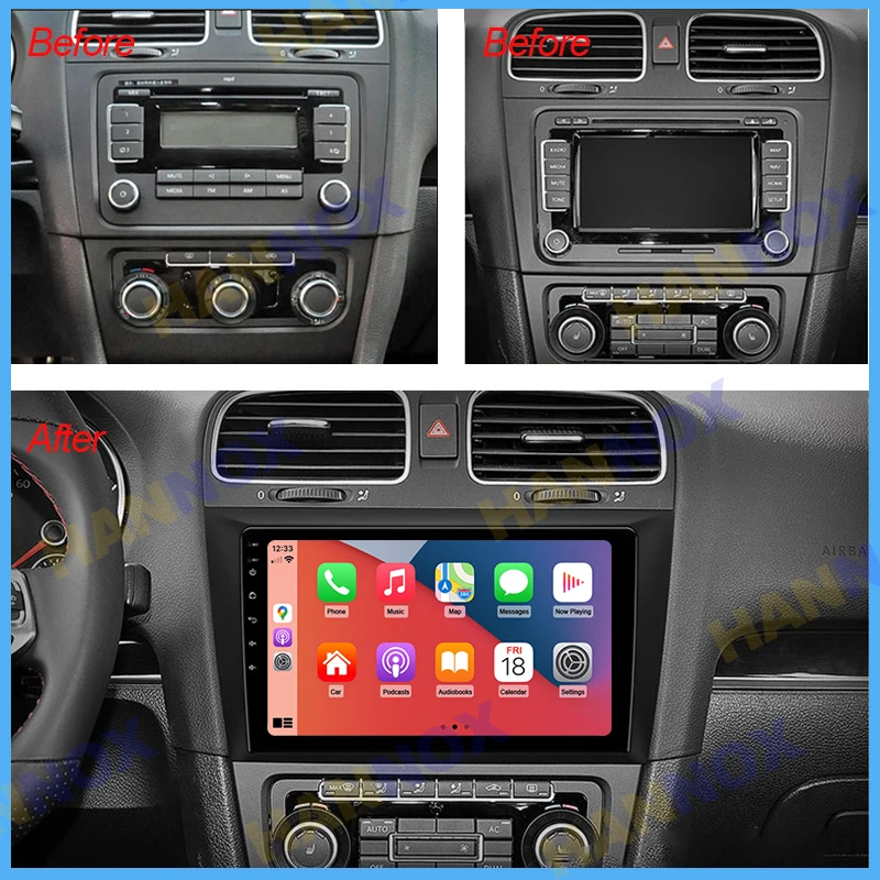 

Для VW Volkswagen Golf 6 2008 - 2016 9 дюймов беспроводной Carplay Bluetooth WIFI Автомобильный мультимедийный радиоплеер Android GPS навигация