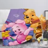 W-Winnie the Pooh Bedspread on the Bed Home and Decoration Fluffy Soft Blankets & Throws Cobija Throw Blanket for Sofa Halloween 2