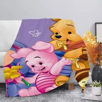 W-Winnie the Pooh Bedspread on the Bed Home and Decoration Fluffy Soft Blankets & Throws Cobija Throw Blanket for Sofa Halloween 2