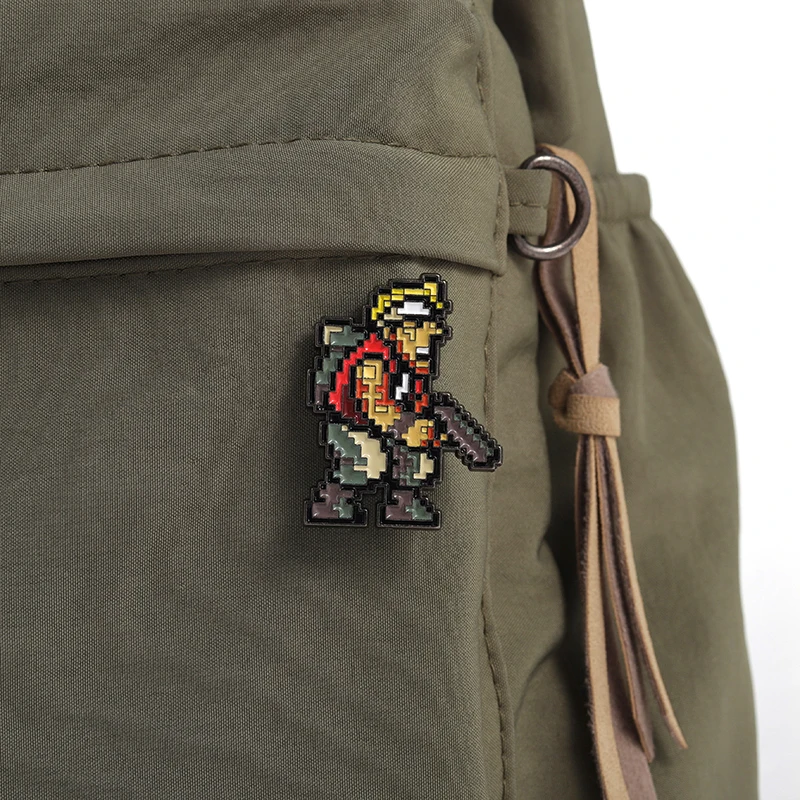 Shooting Game Enamel Pin - Back View
