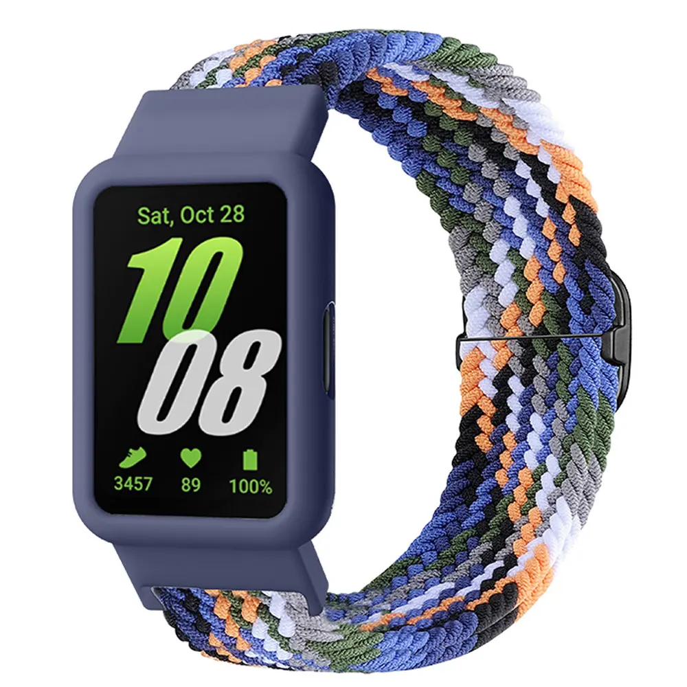 Adjustable Nylon Loop Sport Strap and Protective Case for Fitness Tracker Watch