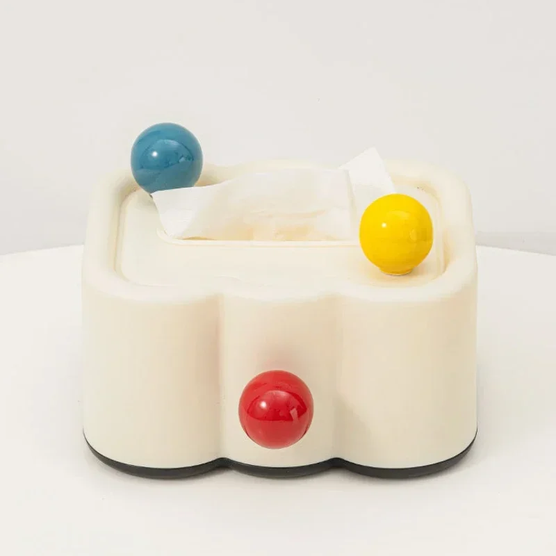 

Nordic Cream-colored Tissue Box Carton Home Wall-hung Restaurant Coffee Table Creative Storage Box Home Decoration Napkin Box