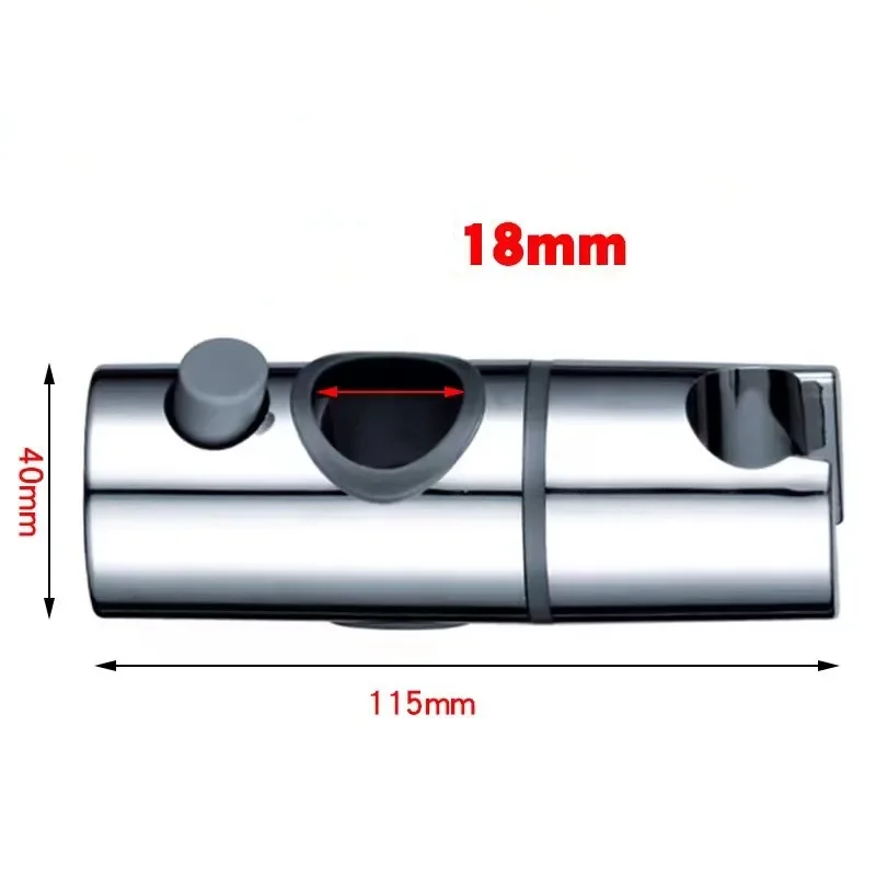 Supporto Per Soffione Doccia Scorrevole In ABS Cromato – Regolabile In Altezza (30x15 Mm) – Ricambio Bagno