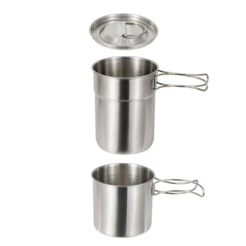 

Outdoor Camping Portable Folding Cookware Set, Cooking Mug, Coffee Mug, Travel Camping Supplies, 2 Piece Set