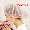 10/6/5/3/2/1PCS Reusable Shower Cap Elastic Band Women Bathing Hair Cap Waterproof Bathroom Hotel Home Shower Hat Spa Hair Salon 1
