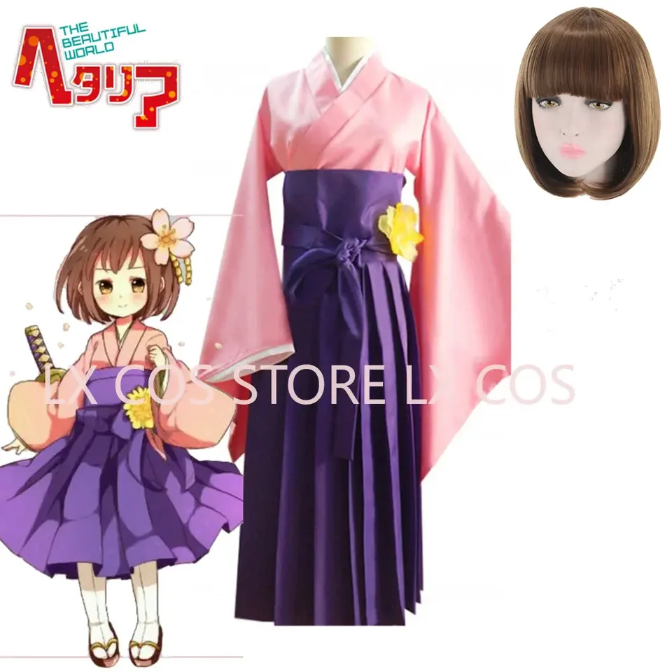 Anime Axis Powers Hetalia Cosplay Nyotalia Japan Honda Sakura Cosplay  Costume - AliExpress, image size:960x960