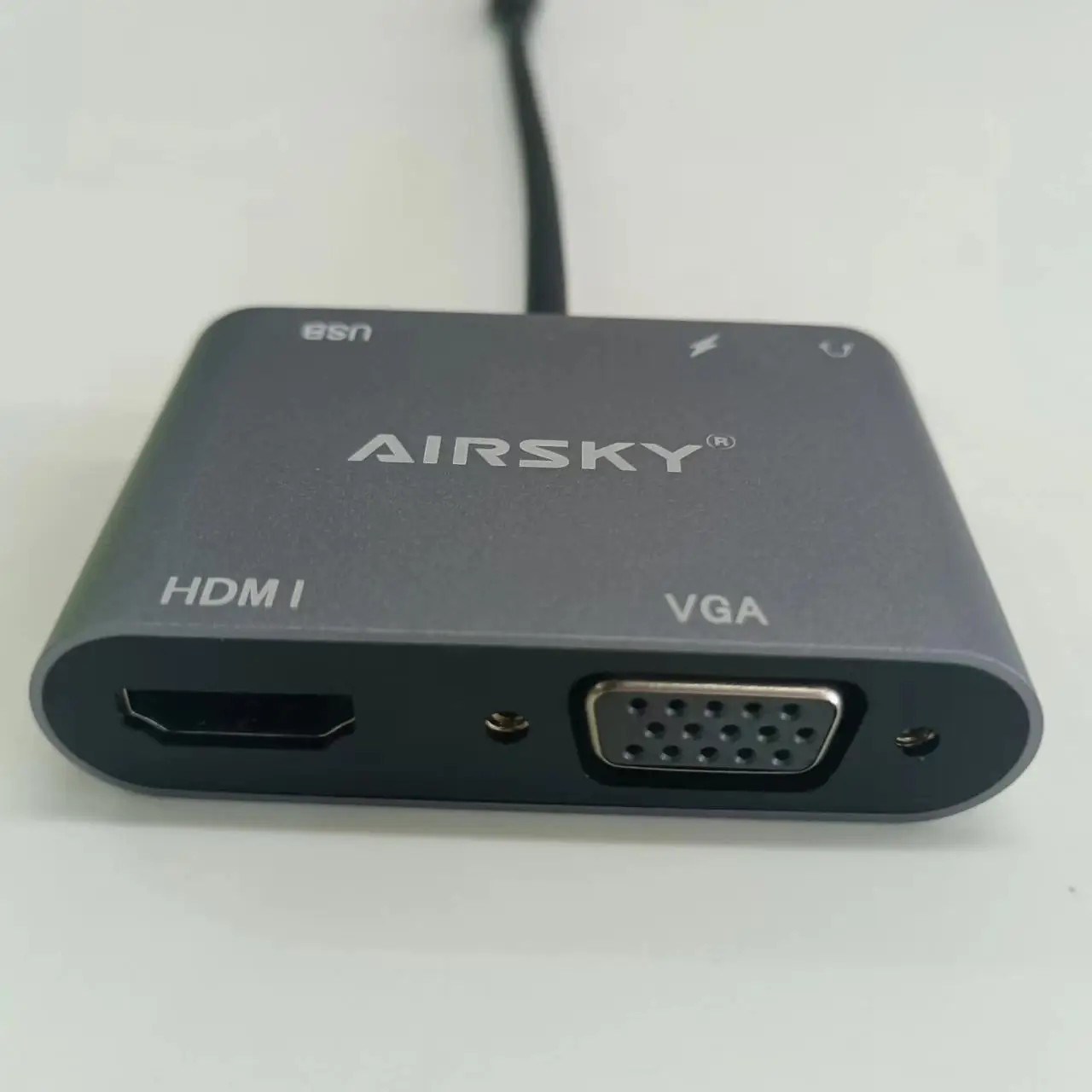 AIRSKY Docking Station USB C to VGA AUX HDMI Adapter Hub for Nintendo Switch Sony PlayStation Microsoft Xbox Huawei Xiaomi
