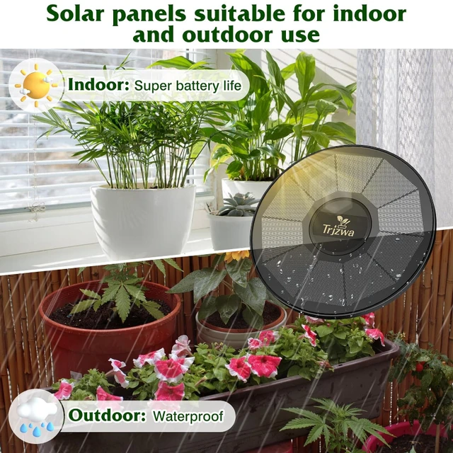 Système d'irrigation goutte-à-goutte solaire, avec tuyau de 15 mètres, pour jardin, balcon et serre 4