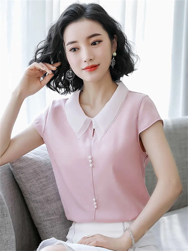 Blusa Orange Casual Rosada Manga Corta Para Mujer - El Salvador