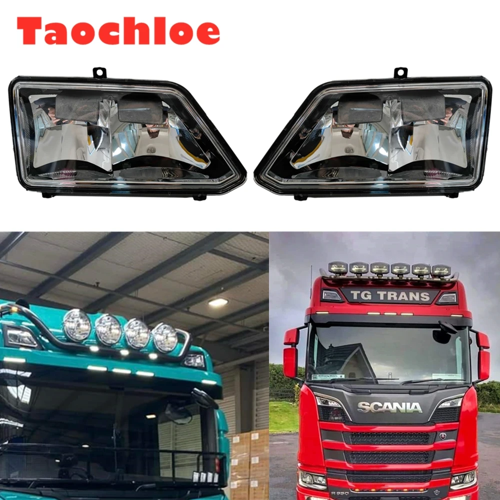 

1 шт. RH или LH 24 В светодиодная Верхняя лампа для SCANIA, противотуманные фары для грузовиков, Oem LH 2552708 + RH 2552709