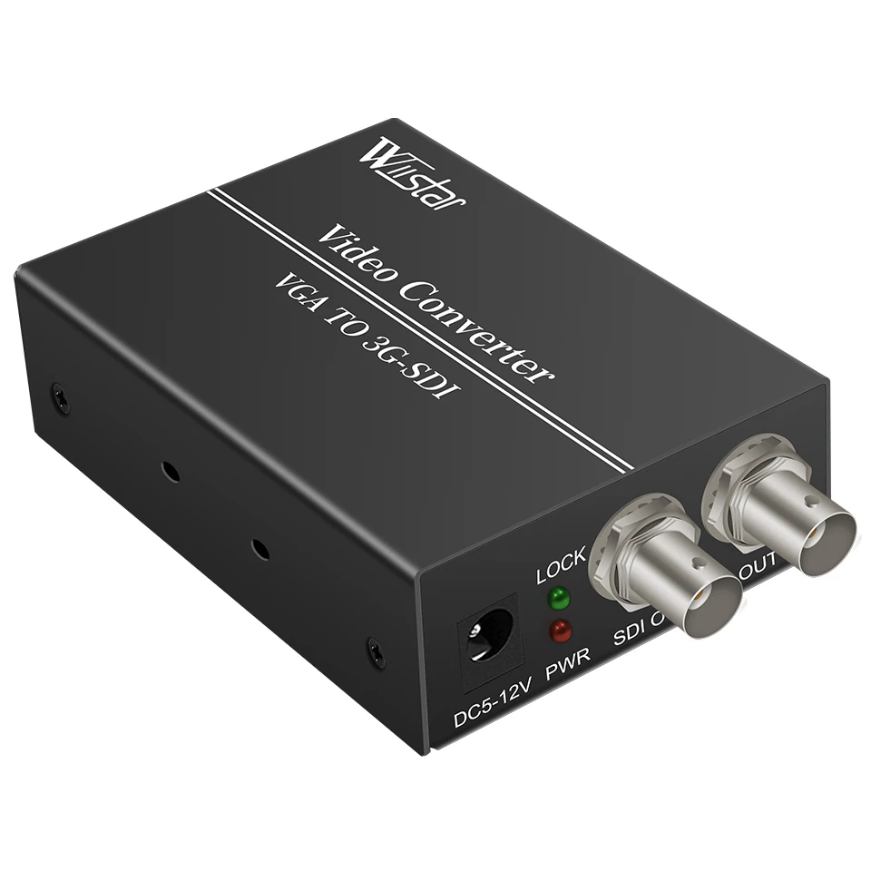 Wiistar VGA To 3G-SDI converter SCALER 1080P Broadcast General Display VGA+AUDIO TO SDI Video Audio Converter for Monitor PC