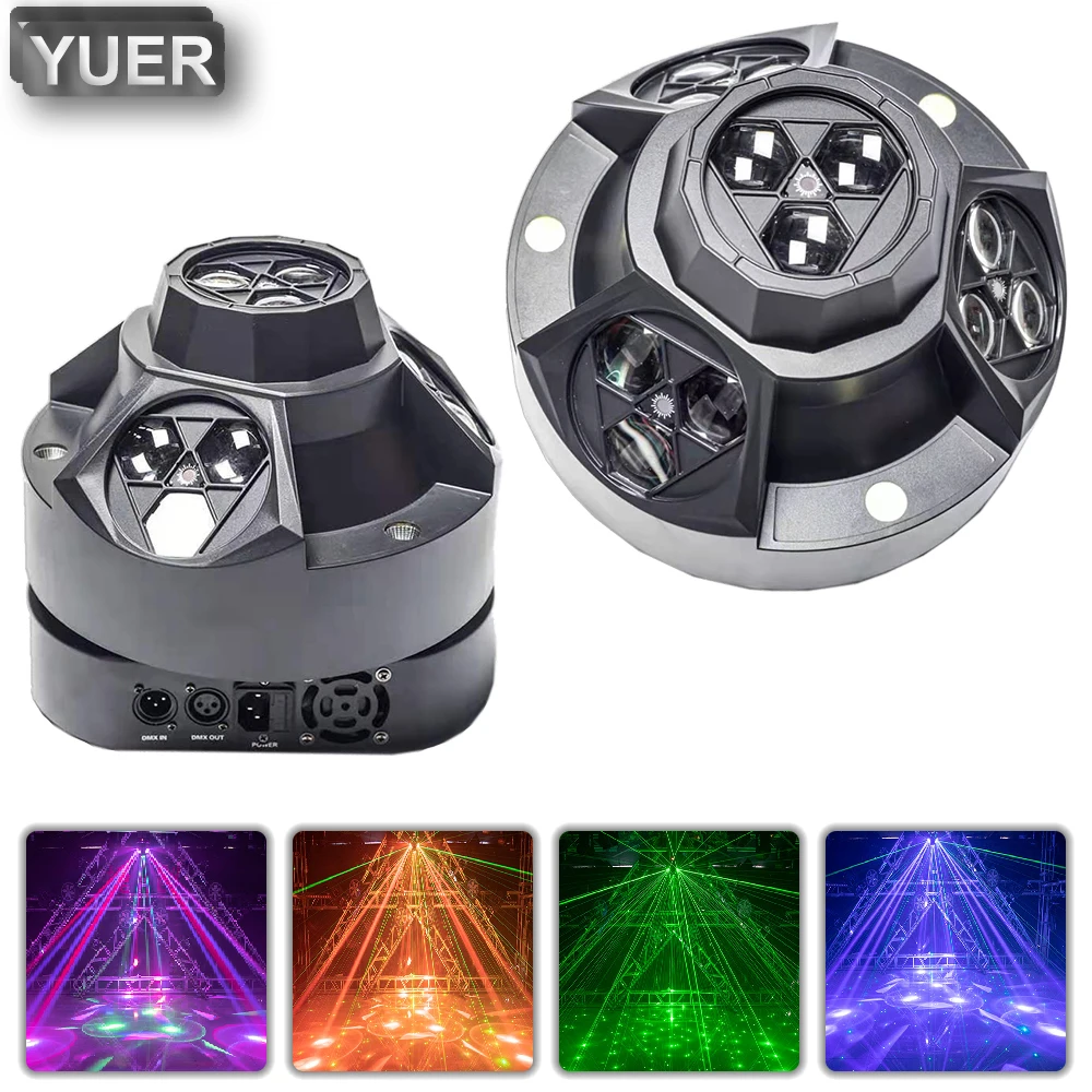 

12X15W LED Cree RGBW 4IN1 Bee Eye Strobe RGB Laser Light DMX512 Music Control DJ Disco Stage Party Prom Outdoor Indoor Bar Club