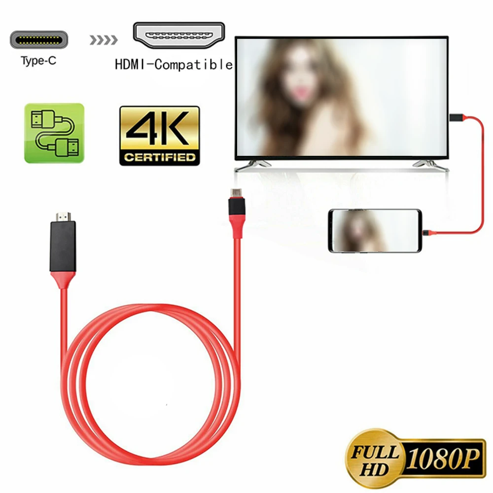 Cable USB tipo C HD 1080P a HDMI convertidor adaptador receptor Compatible con Xiaomi Huawei iPad MacBook Pro ChromeBook AliExpress