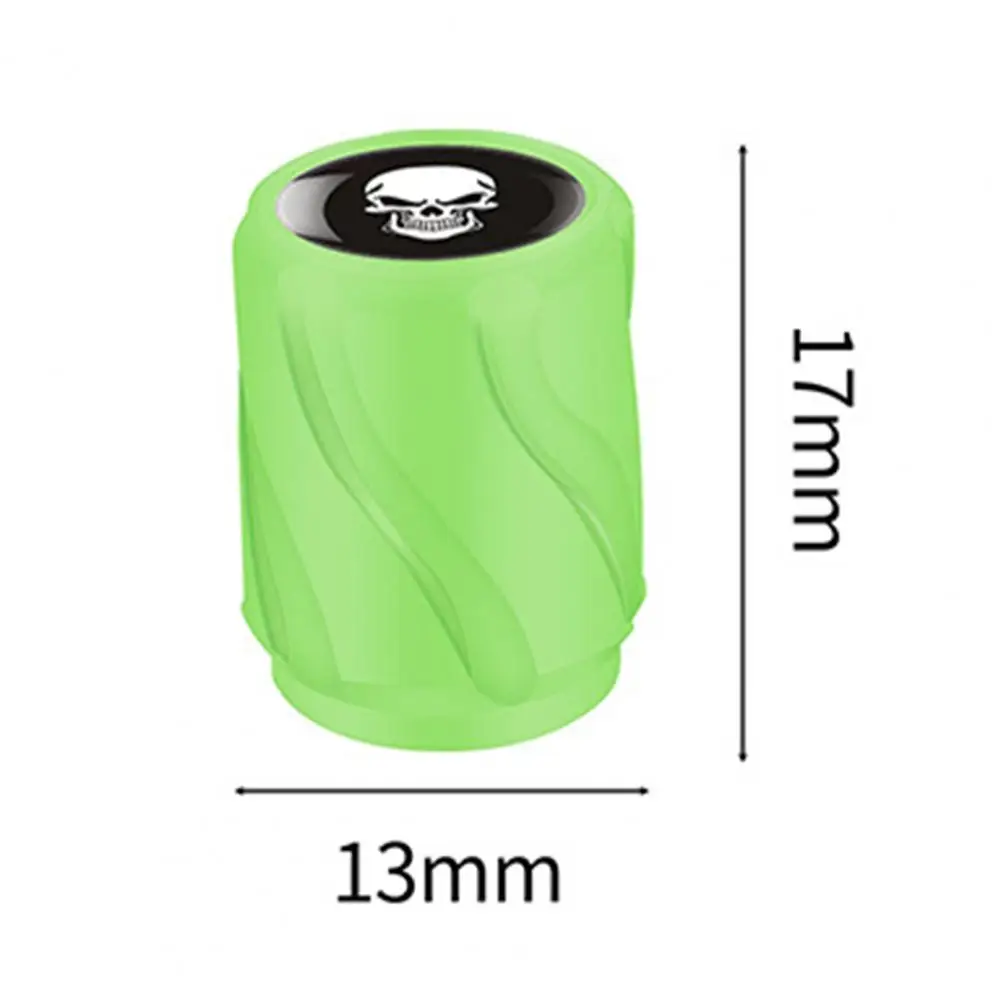 12Pcs Luminous Car Universal Tire Valve Stem Caps Simple Installation Universal Fluorescent Tire Valve Caps Car Exterior Parts