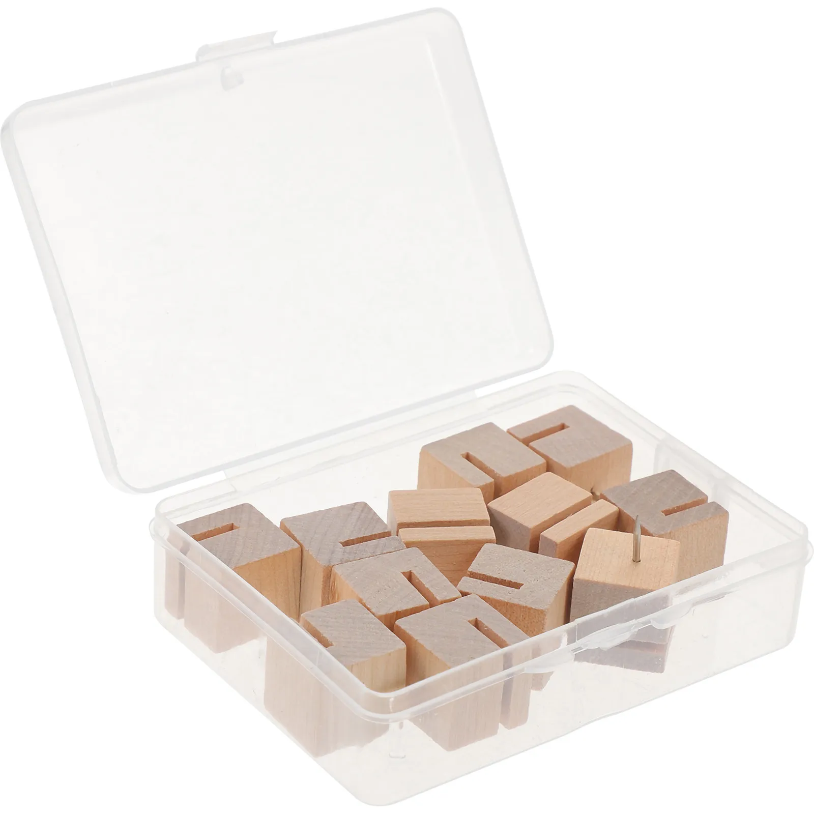 12개 나무 푸시핀 슬롯형 썸타크 코르크보드 게시판 지도 벽 사진 디스플레이 사무용품 장