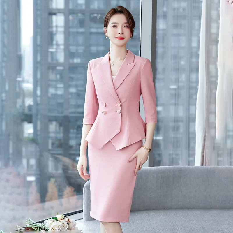 

Formal Women Business Suits with Skirt and Tops OL Styles Office Work Wear Professional Career Interview Outfits Plus Size 5XL