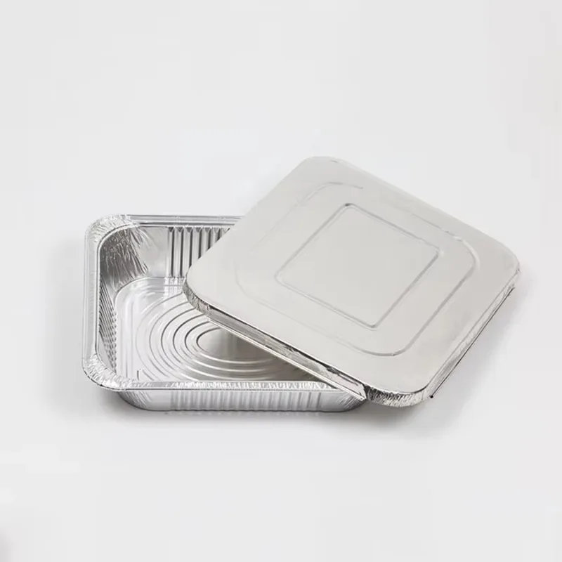 1000Pcs Aluminum Foil Pan Disposable Thickened Food Container BBQ Tray Takeaway Packing Boxes For Kitchen Cooking Baking