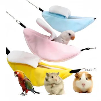 햄스터 Hamster Soft Warm Bed Rat Hammock Parrot Squirrel Winter Pet Toy Guinea Pig Cage House Hanging Nest Bed Small Animals Nest