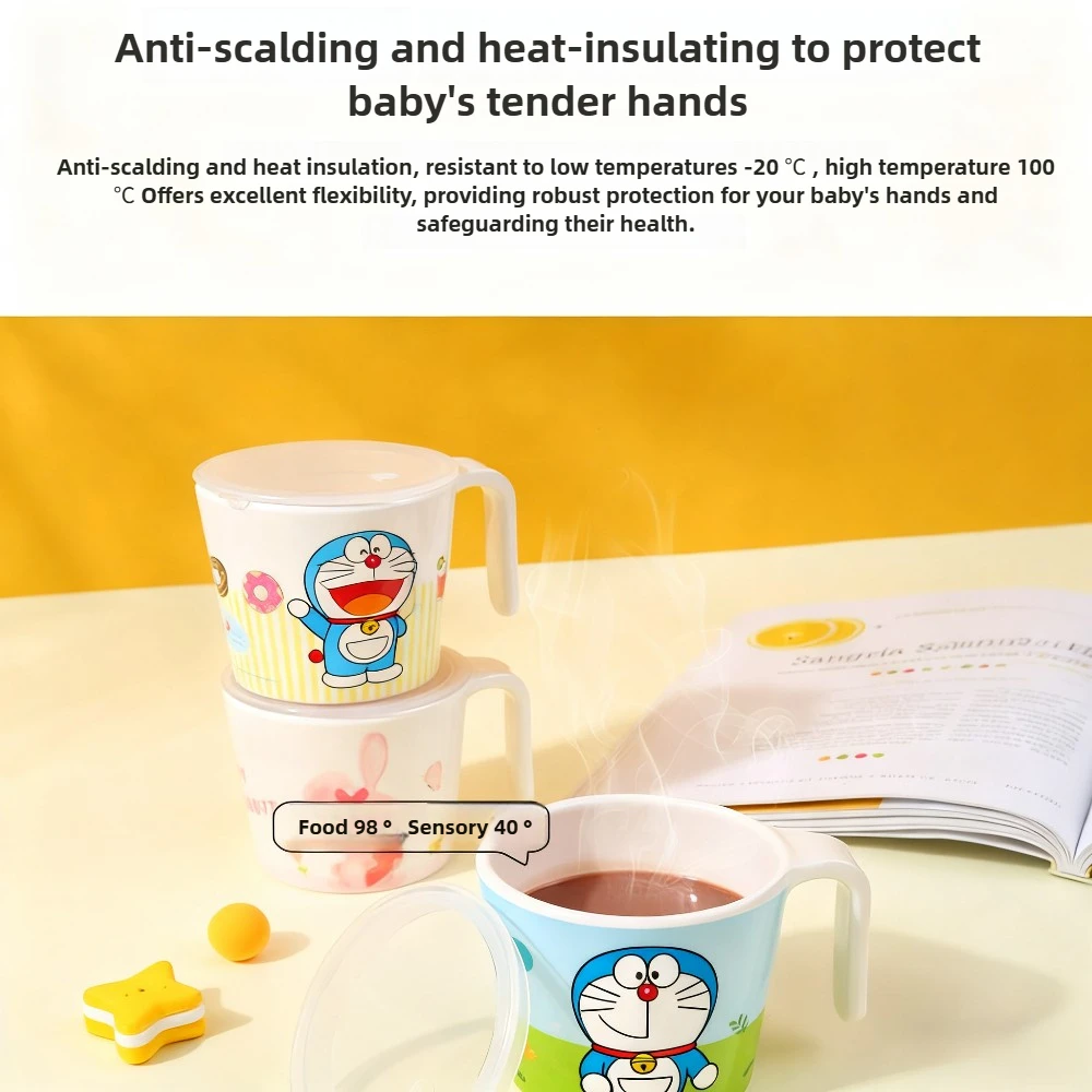 Adorable Doraemon Multi-Purpose Mug with Lid - Kid-Friendly and Dropproof
