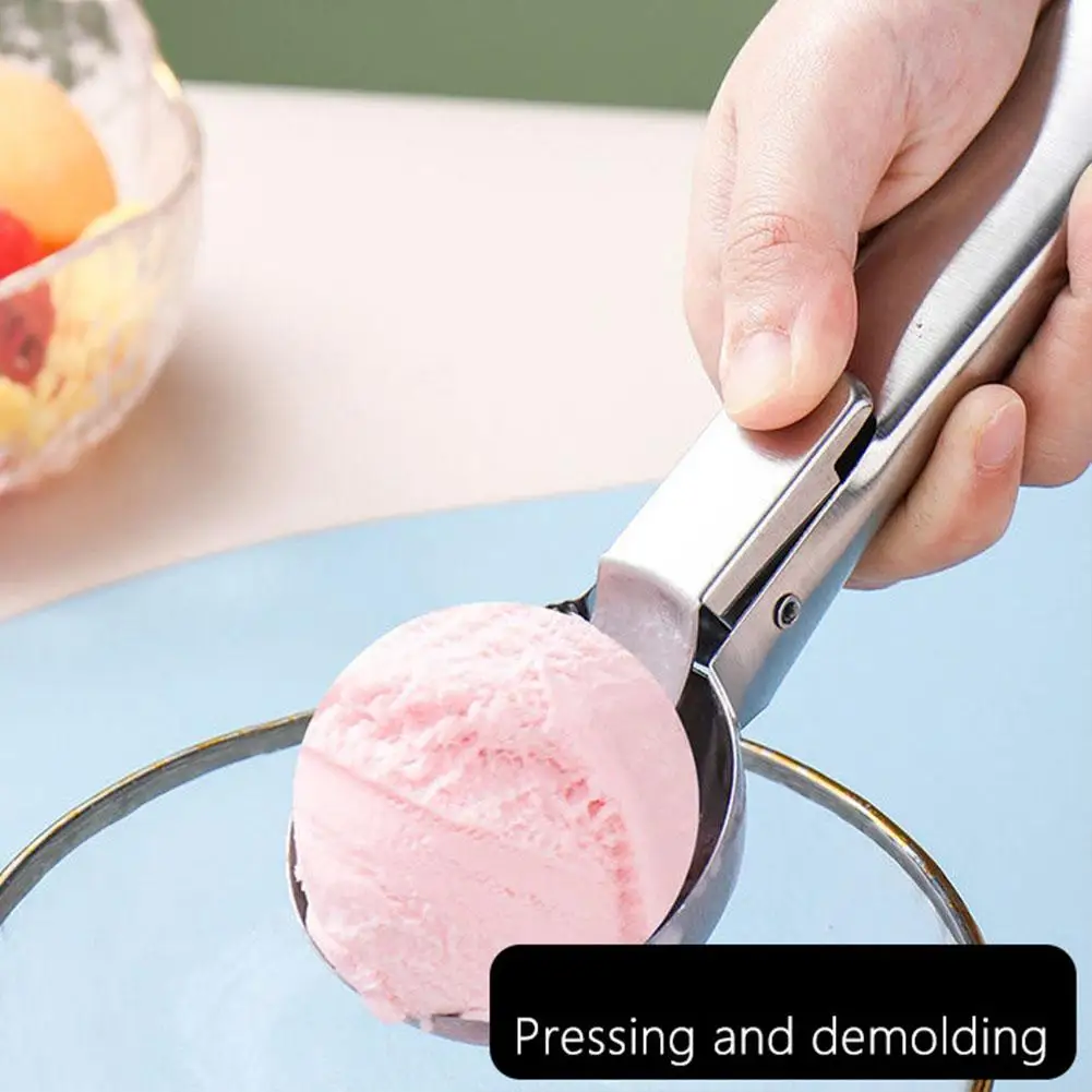 3Pcs Ice Cream Scoop Cookie Scoop Set Baking Steel Ice Cream Scooper Portion Scoop Dishers Scoops Cupcake