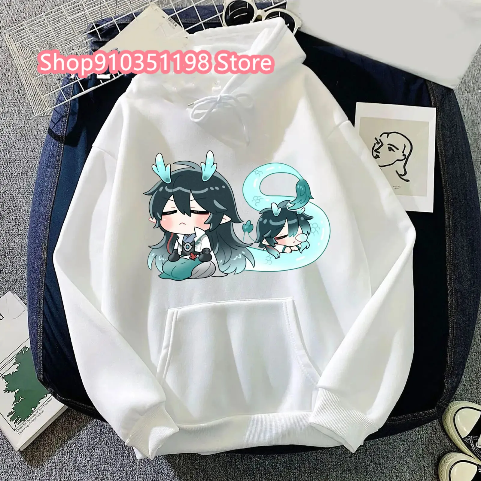 

Dan Heng Cosplay Hoodie Kawaii Manga Print Long Sleeve Clothing Women Loose Pullover Autumn Hoody Honkai Star Rail Sweatshirts