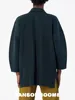 Miyake Pleated Cardigan Single Buttom Long Jacket Men Smart Causal Designer Loose Coats 2