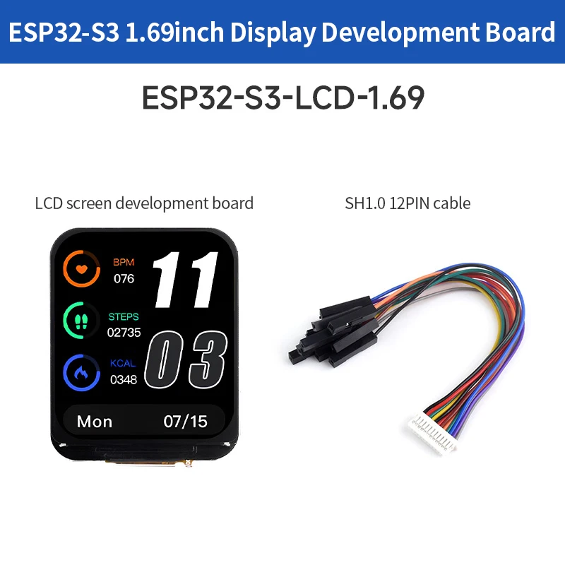 ตัวเลือกสินค้า บอร์ดพัฒนา ESP32-S3 หน้าจอสัมผัส 240x280 พิกเซล