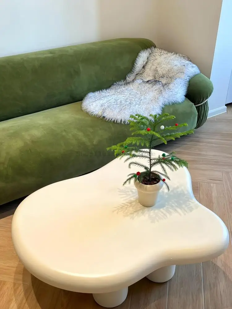 Cloud Coffee Table Cream Style Small Apartment Sofa Coffee Table Living Room Household Alien Irregular Small Modern