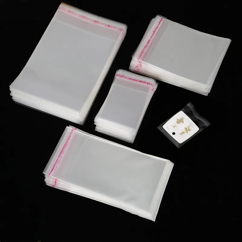 100 pieces, transparent self-adhesive bag for food and candy