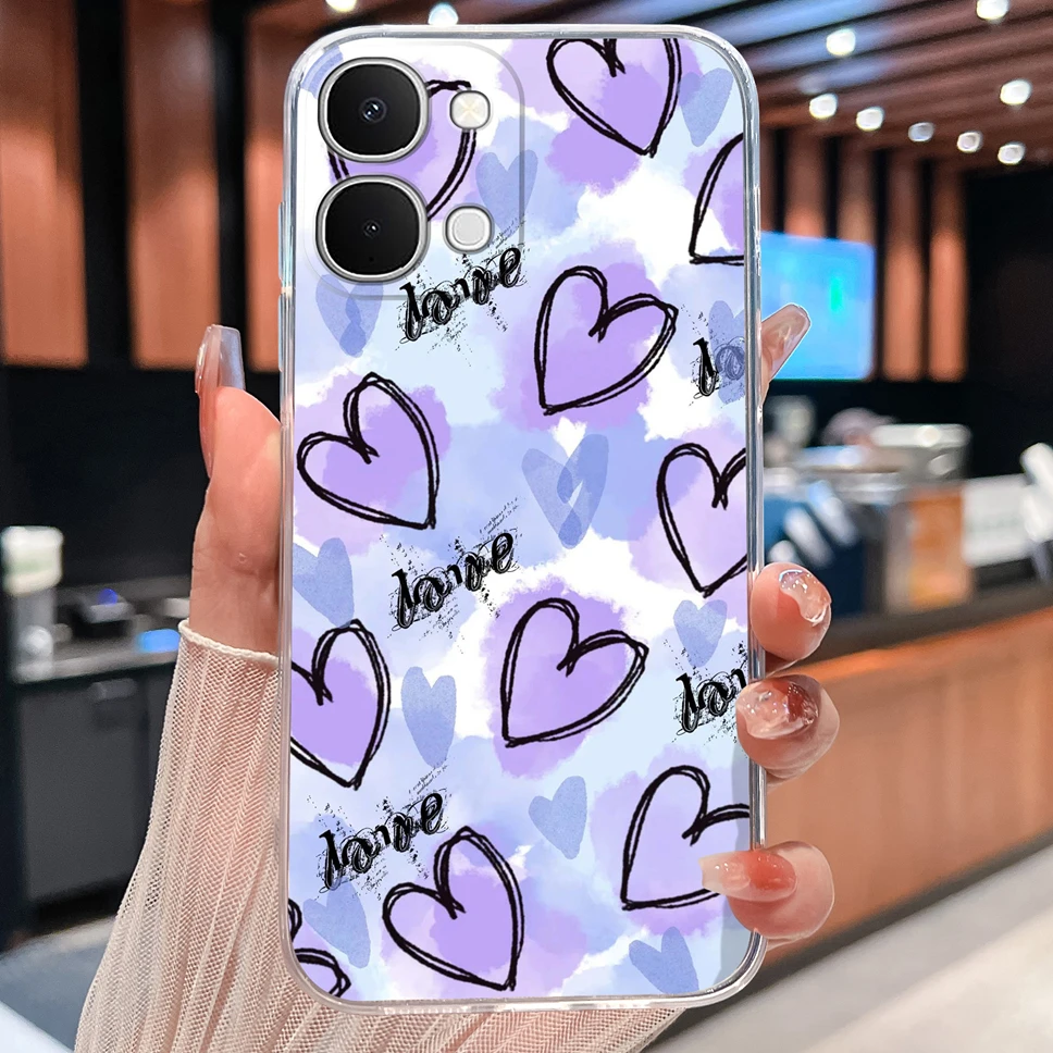 Cute Cat Cartoon Soft TPU Protective Phone Case - Clear Silicone Shockproof Cover