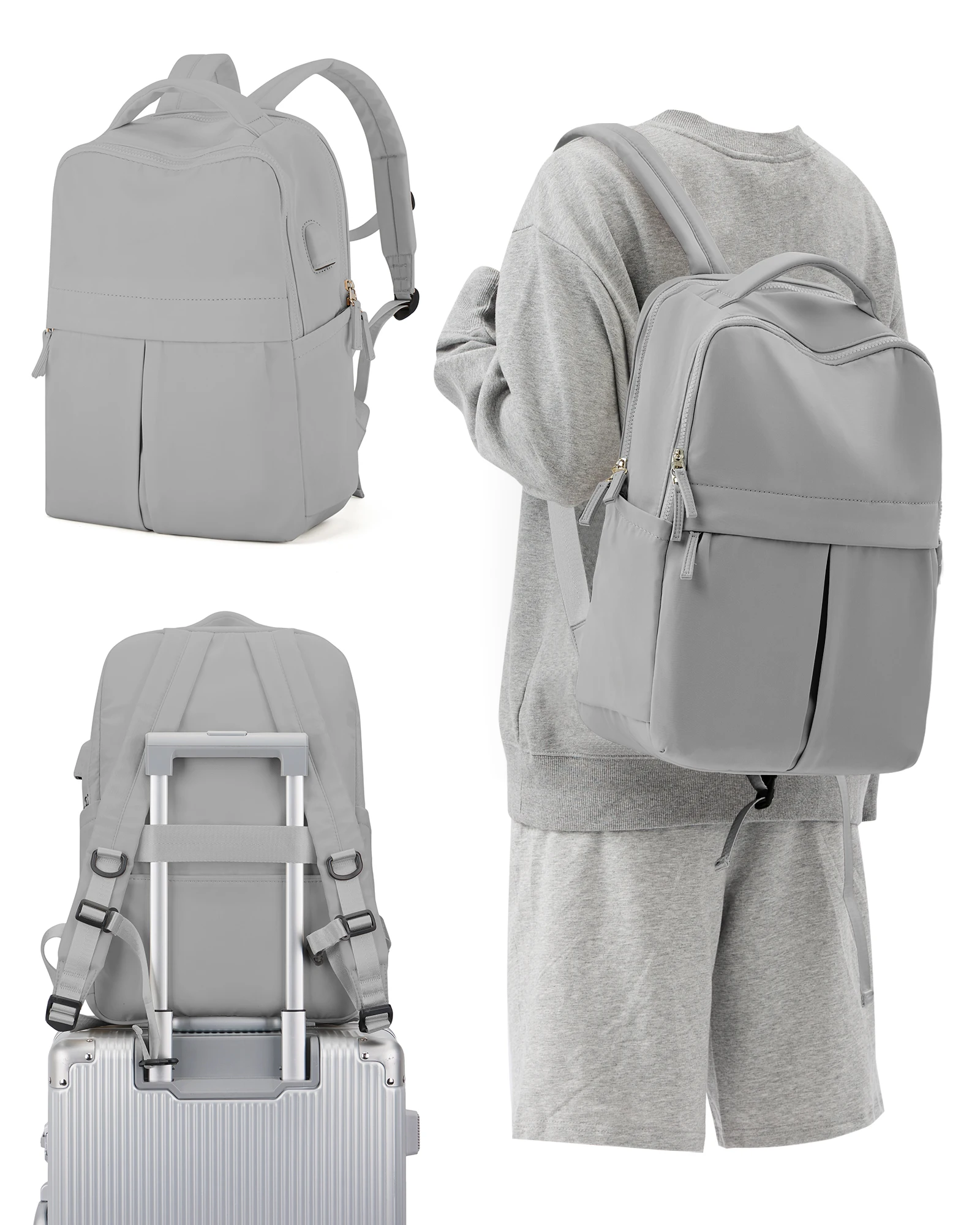 حقيبة ظهر نسائية مخصصة للكمبيوتر المحمول، مناسبة ل...