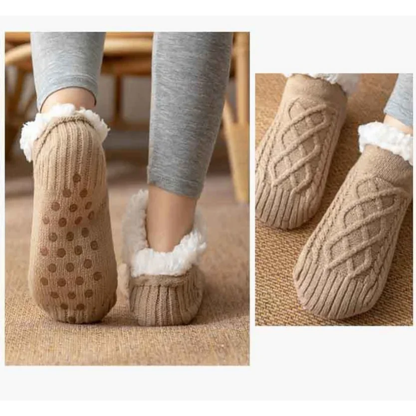 fuzzy Socks Mens Winter Short Cotton Thickened Home Sleeping Soft Anti slip Floor Sock Fluffy Male Casual 2024 New Thermal Warm