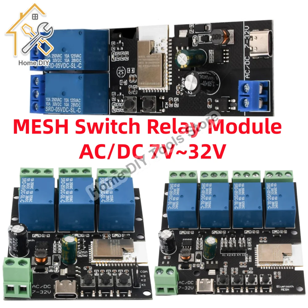 Ac/Dc 7V ~ 32V 2/3/4 Canale Wireless Relè Wifi Scheda Di Sviluppo Del Modulo Mesh Bluetooth Smart Switch App Timer Telecomando