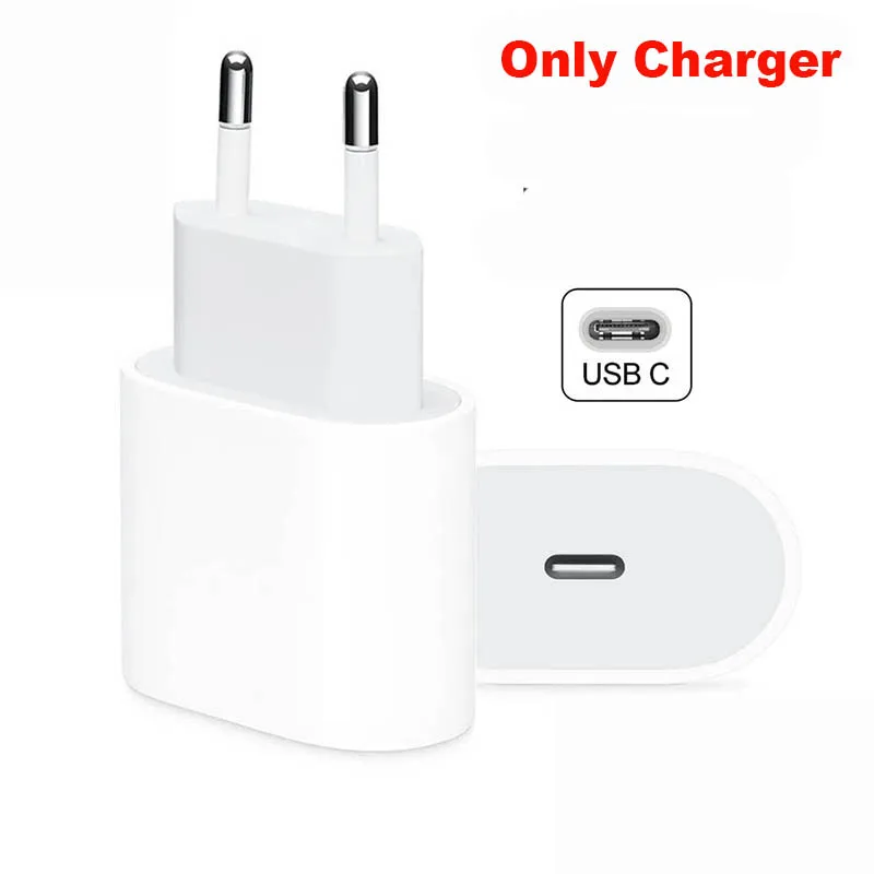 usb c 20w Original 20W USB-C Power Adapter For iphone 13 Pro Max Type C fast charger for Apple Cable for iPhone 12 8 X XR 11 XS US UK EU charger 65w Chargers