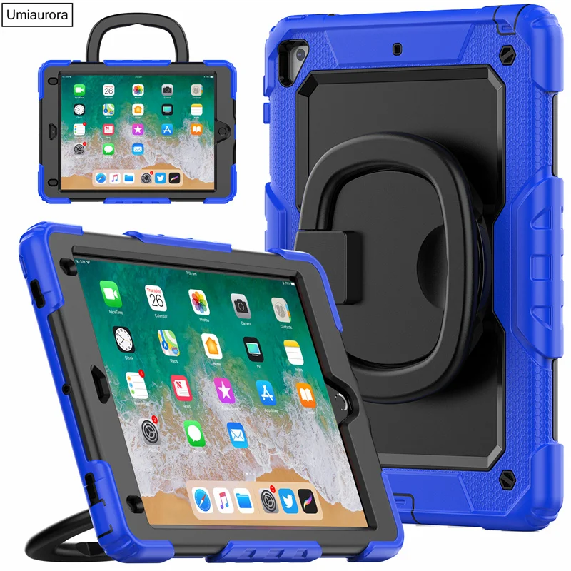 Heavy Duty Rugged Tablet Case with Handle and Stand - Shockproof Cover