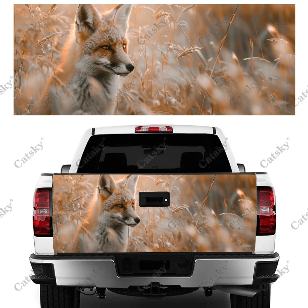 

Повязка на заднюю дверь грузовика с изображением животных Красной лисы, профессиональный класс, универсальный материал, подходит для полноразмерных грузовиков, устойчив к атмосферным воздействиям