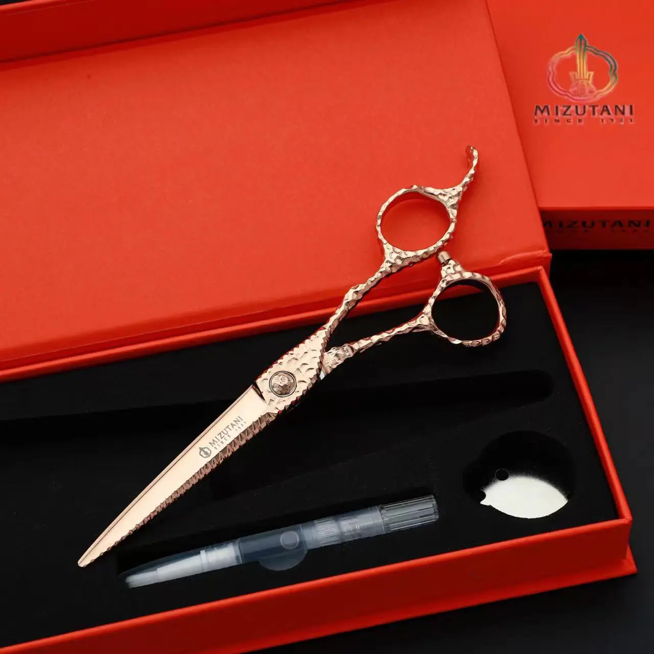 Description Picture 5 of itemNew Mizutani 6.3 6.7inch Tungsten Steel Pattern High grade scissors Pattern Professional Hair Salon Top Professional Scissor