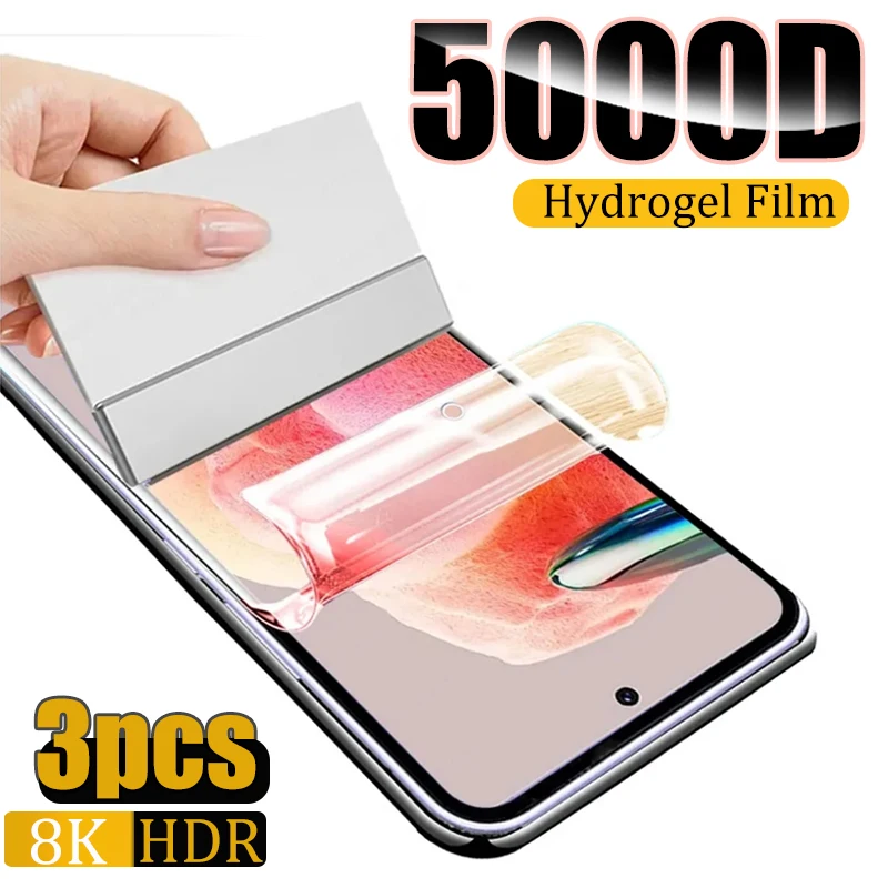 

3Pcs Hydrogel Film For Xiaomi Redmi Note 12 11 10C 9C 9A 9T 10 9 Pro Plus 5G 11S 10S Screen Protector for Redmi Note 9 9S 8 8T