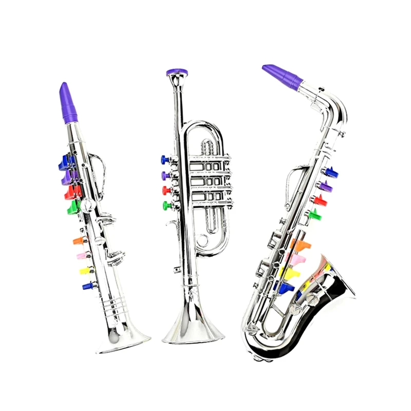 Simulation 8 Tones Saxophone Trumpet Children Musical Instrument Toy Party Props
