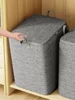 Large Clothing Quilt Storage Bag Home Closets Non-Woven Fabric Organizer Box Bedrooms Storager with Cover Handle 1