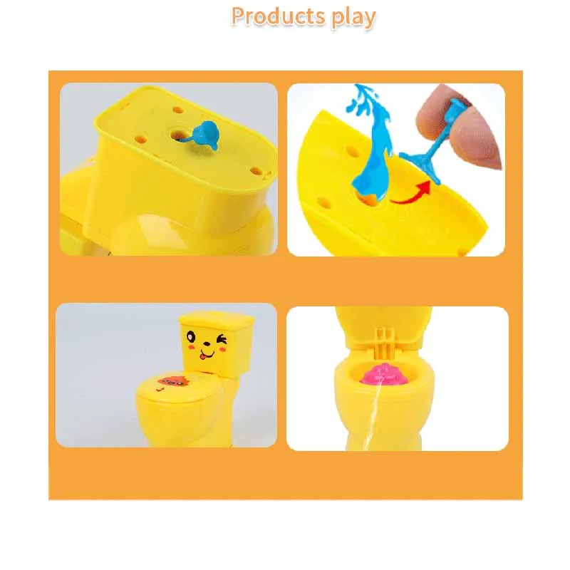 Simulation Toilet Shooting Water Toys Novelty Shooting Water Toilet Toy Props April Fool's Day Prank Funny Gadget Toys