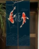 Koi Fish Japanese Door Curtain Kitchen Entrance Door Curtain Decor Fengshui Drape Room Linen Curtain Door Hanging Half-curtain 2