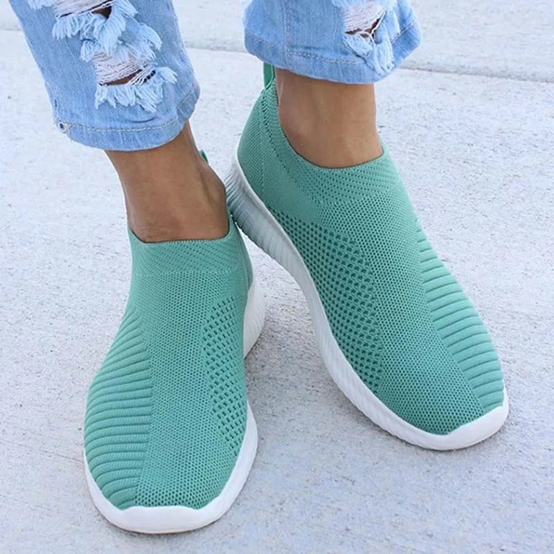 

2023 New Sneakers For Women Fashion Casual Shoes Vulcanize Soft Women Sneakers Slip On Sock Ladies Flat Shoes Shoes For Women