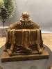 Famous historical Mongolian figure Genghis Khan Statue Bronze Carved 15cm 2