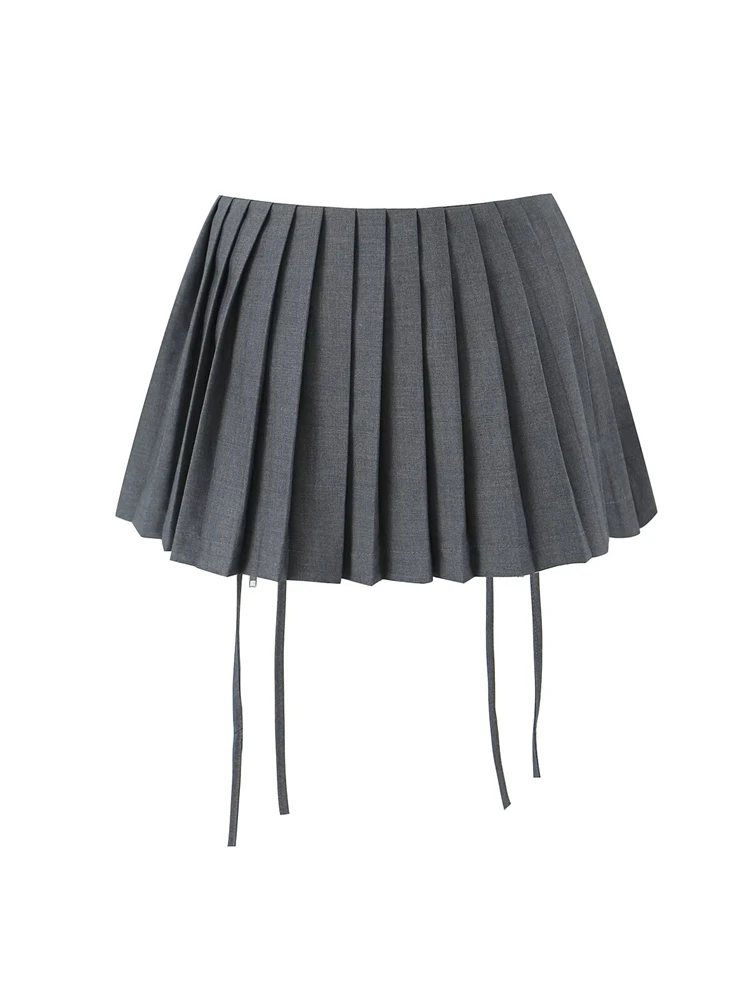 Y2k Sexy Pleated Mini Skirts For Woman 2024 Spring New