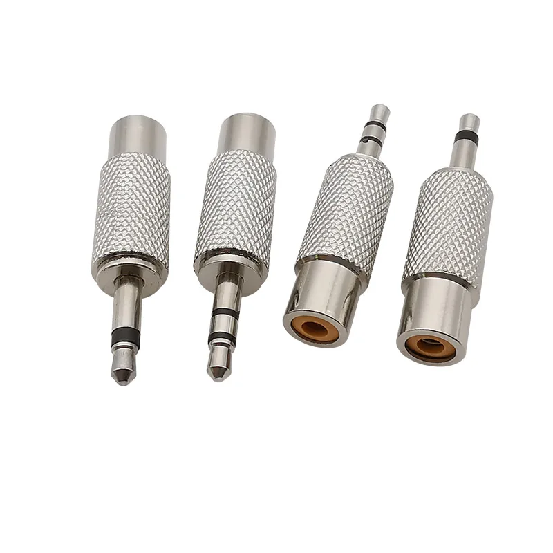 Metall-RCA-Buchse auf 3,5 mm Stecker, 2-polig, TS/3-polig, TRS-Audio-Adapter, RCA-Klinkenbuchse auf 3,5 mm Stecker, Mono-/Stereo-Stecker